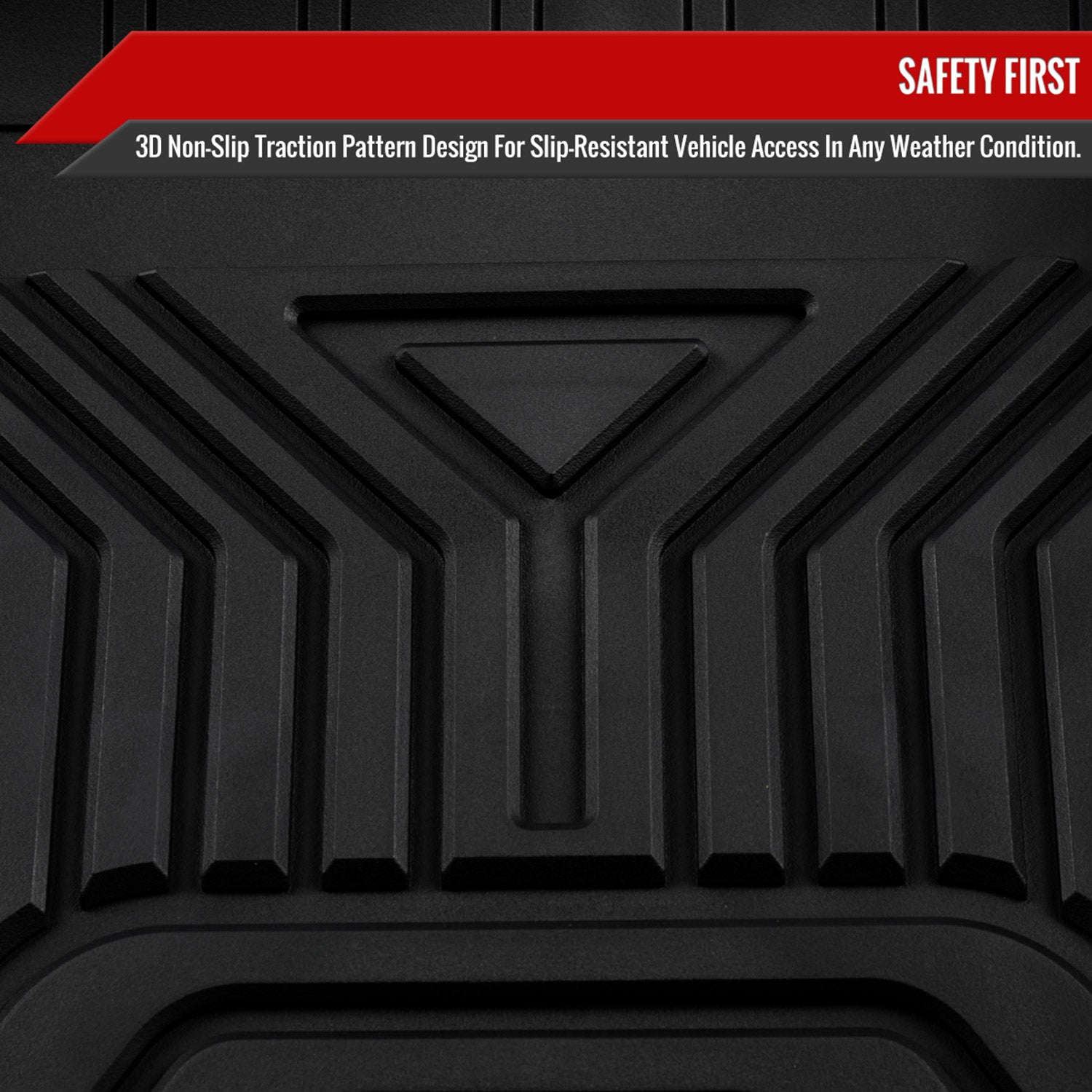 2019-2022 Toyota RAV4 All Weather Black TPE Floor Mats Liner 3Pcs