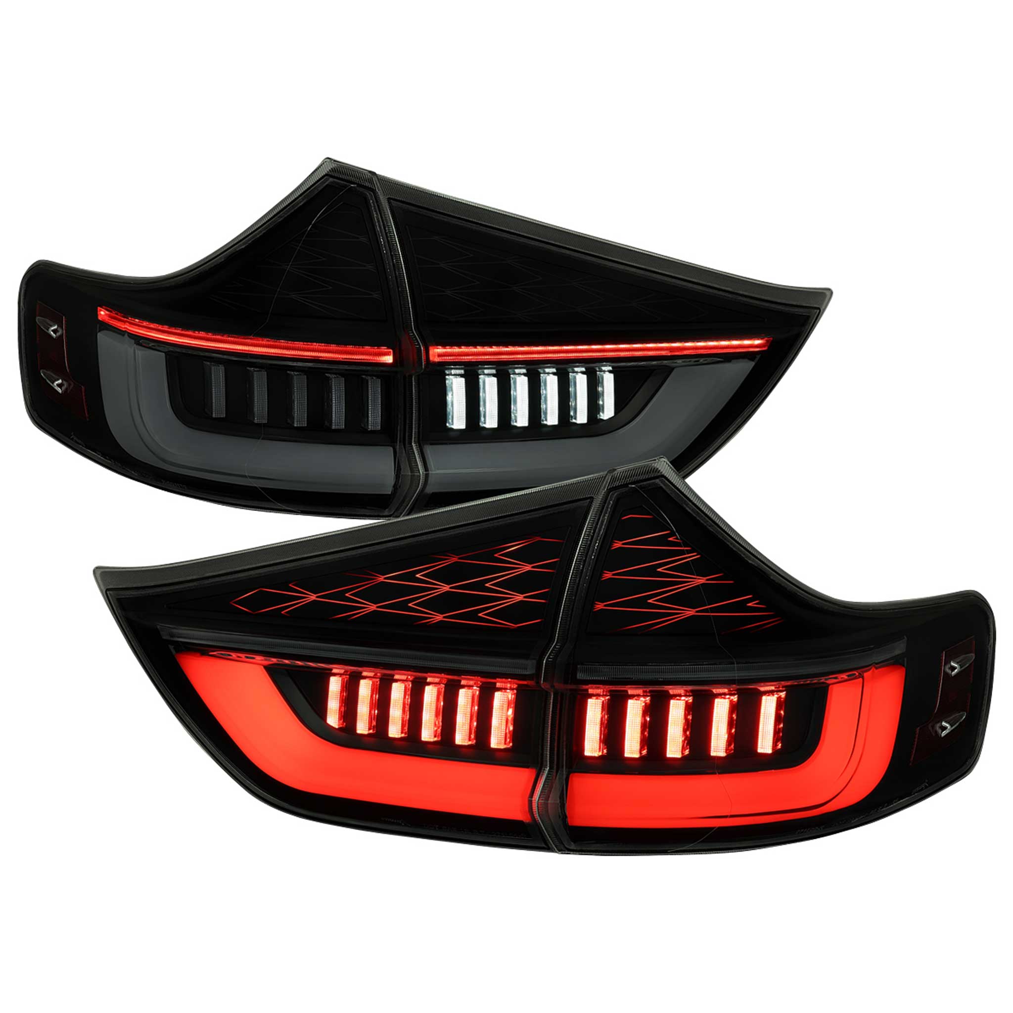 For Toyota Sienna 2015-2020 Full LED Tail Lights Sequential Signal Startup Black Housing Smoked Lens