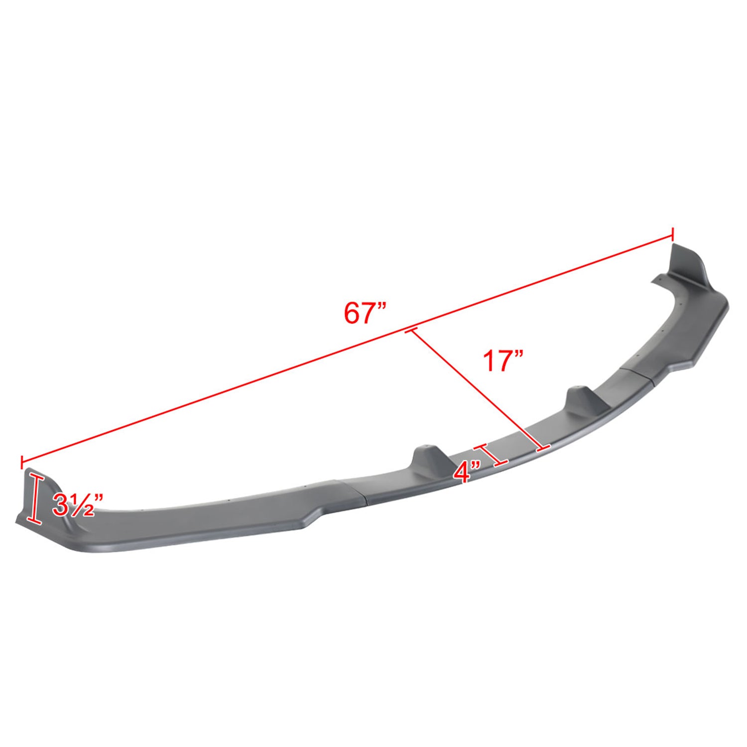 2009-2011 BMW 3 Series E90 Matte Black 3Pcs Front Bumper Lip Spoiler Kit