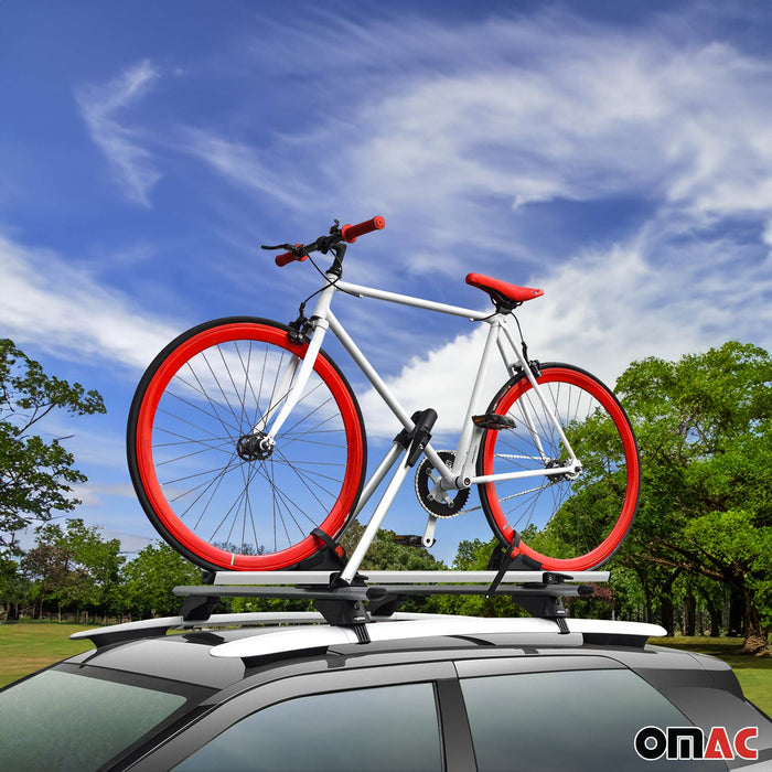 Roof Mounted Bike Carrier Rack Aluminium Safety Anti Theft For One Bicycle