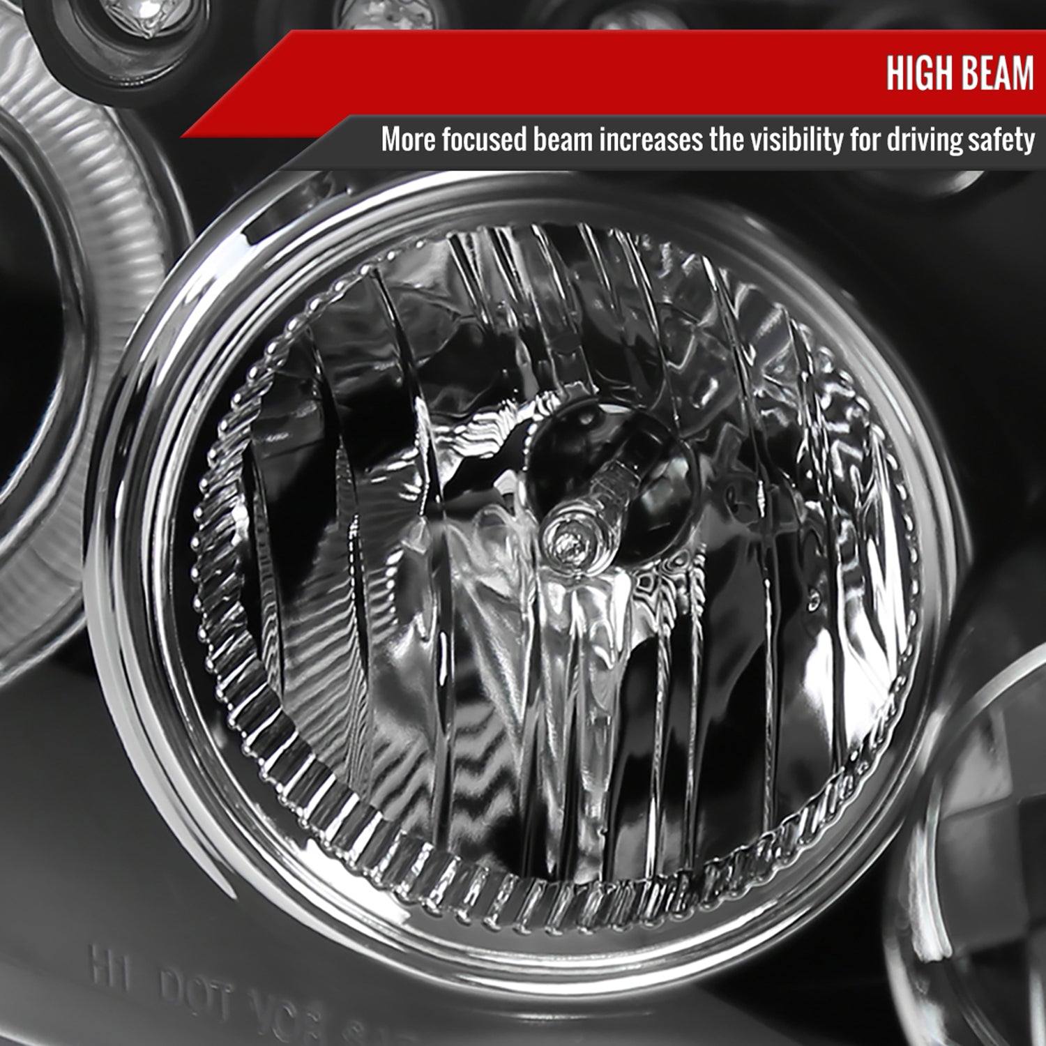 2008-2010 Scion xB Single Halo Projector Headlights Matte Black/Clear Lens