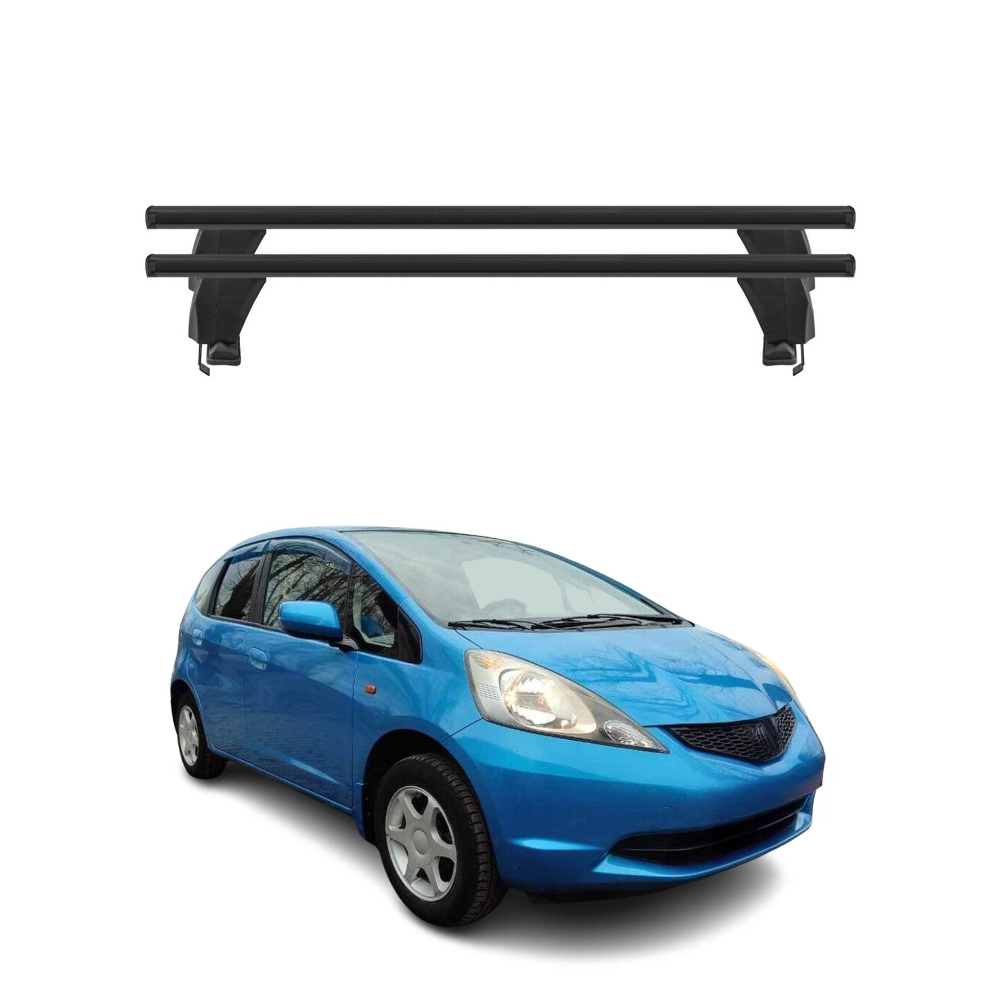 2007-2013 Honda Fit Roof Rack Cross Bars Black