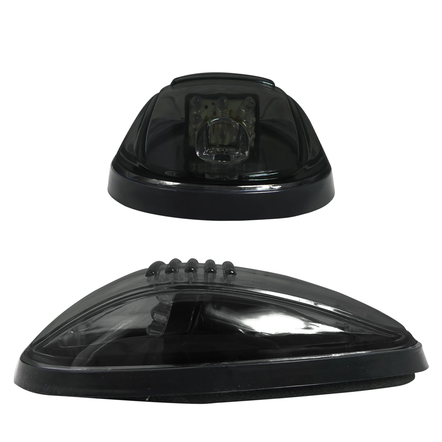 Universal 5PC Set Roof Cab Amber LED Lights Black Housing/Smoke Lens