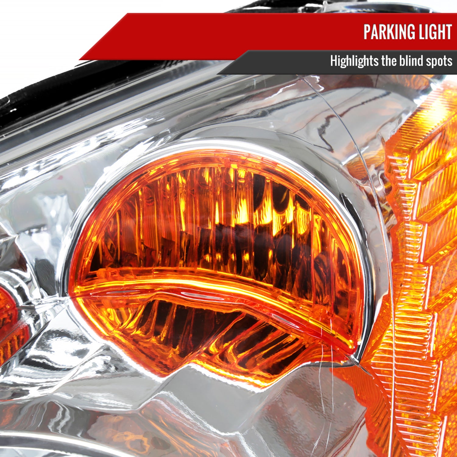 2005-2006 Honda CR-V Factory JP Headlights w/Amber Reflectors Chrome/Clear