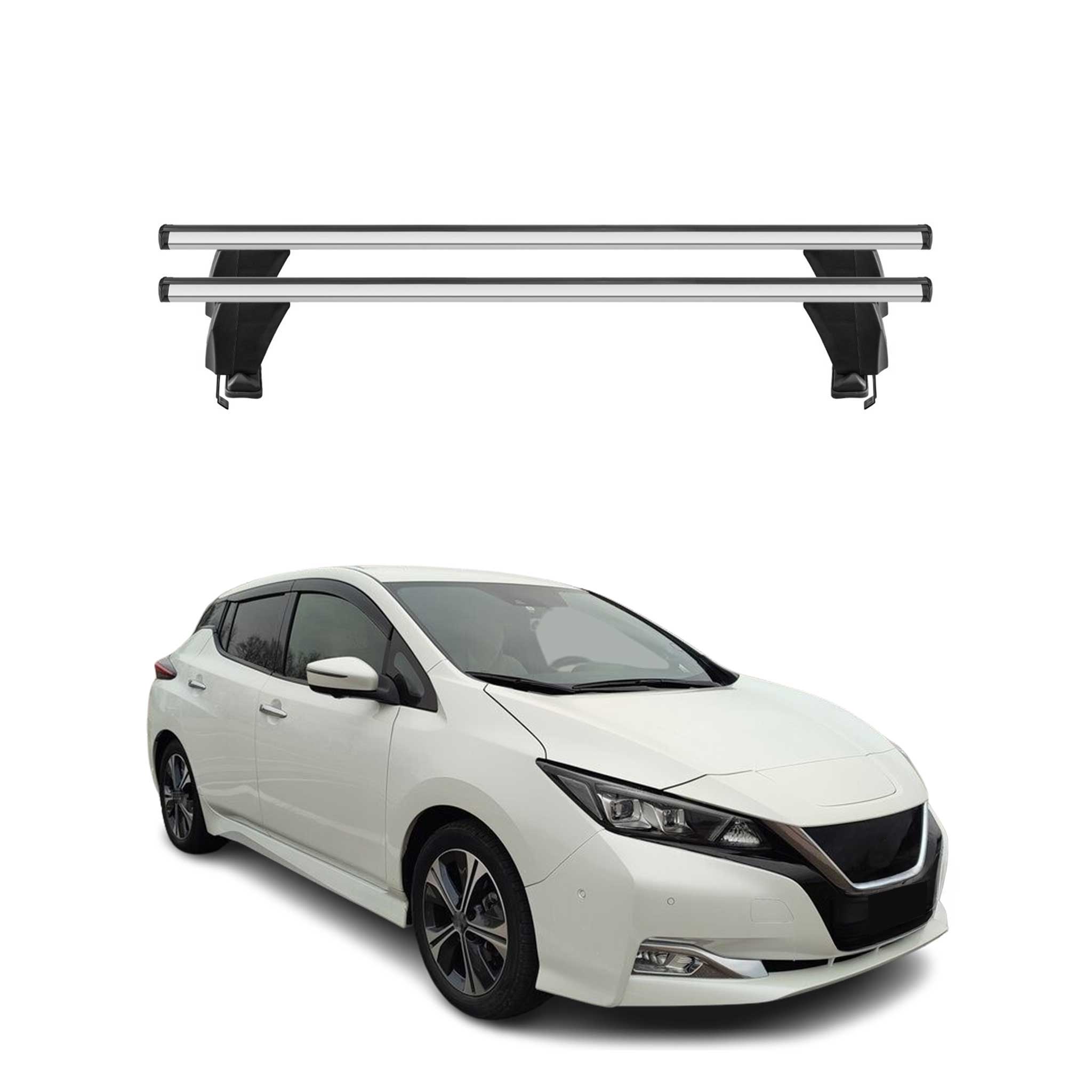 2018-2025 Nissan Leaf Roof Rack Cross Bars Silver