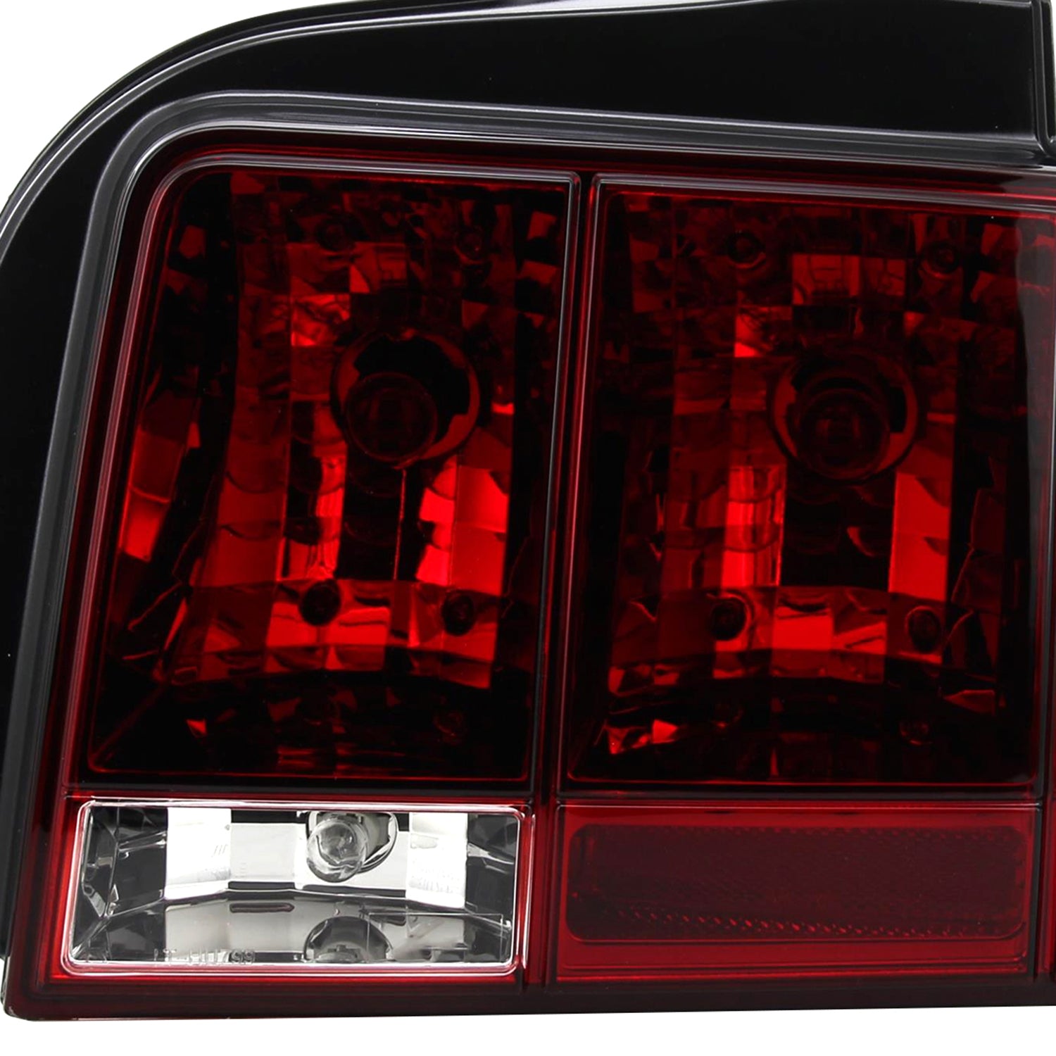 2005-2009 Ford Mustang Sequential Tail Lights Chrome Housing/Red Lens