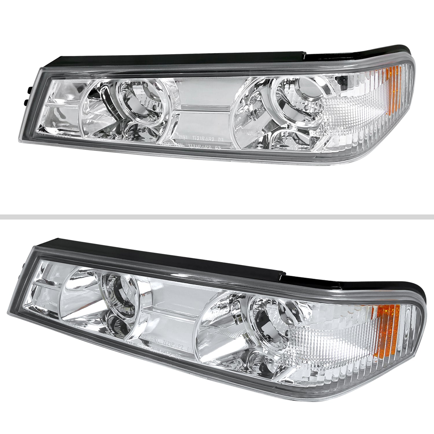 2004-2012 Chevy Colorado GMC Canyon Corner Lights Chrome Housing/Clear Lens
