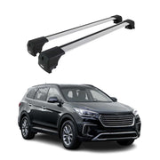 Alu Roof Racks Cross Bars Carrier for Hyundai Santa Fe 3.gen 2013-2018 Gray 2x