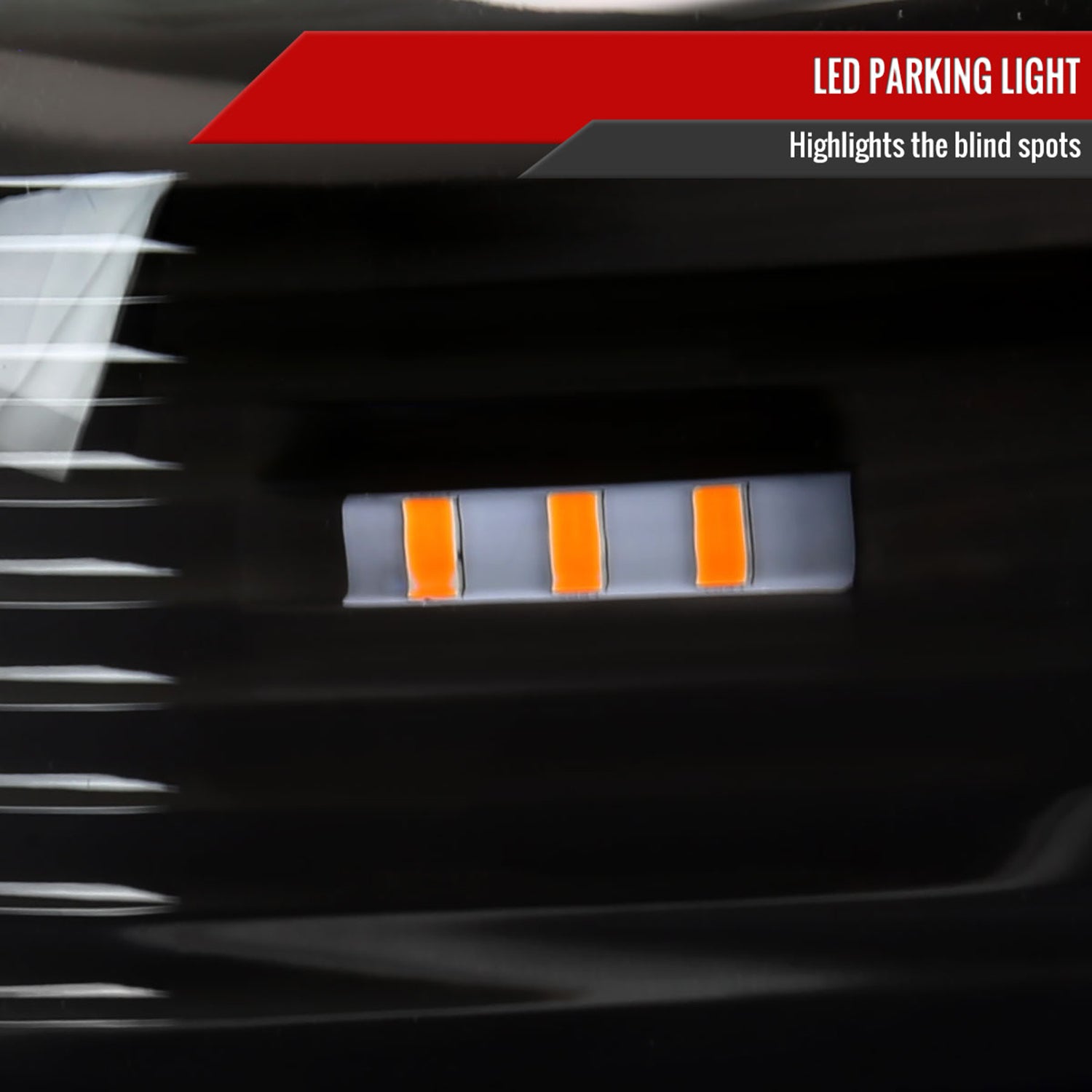 2012-2015 Toyota Tacoma LED Bar Factory Headlights Amber Reflector Matt Black