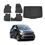 2014-2020 Fiat 500L Floor Mats & Cargo Liner Full Set All Weather Black