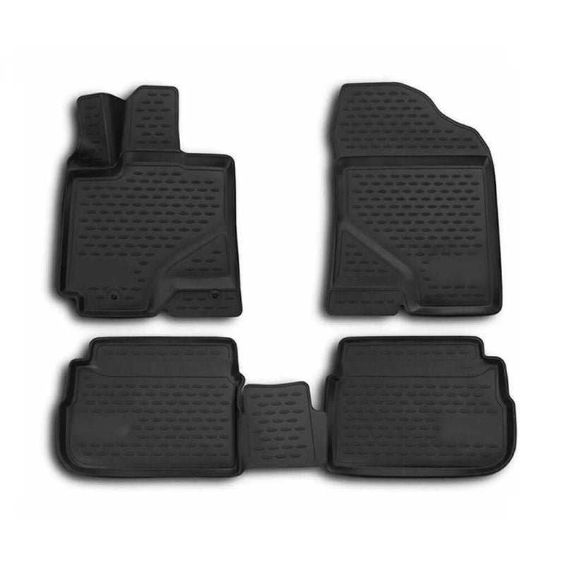 2009-2013 Toyota Corolla Sedan Floor Mats Liners Full Set All Weather Black