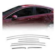 2011-2019 Ford Fiesta Upper Window Molding Trim Streamer Stainless Steel Silver 8 Pcs
