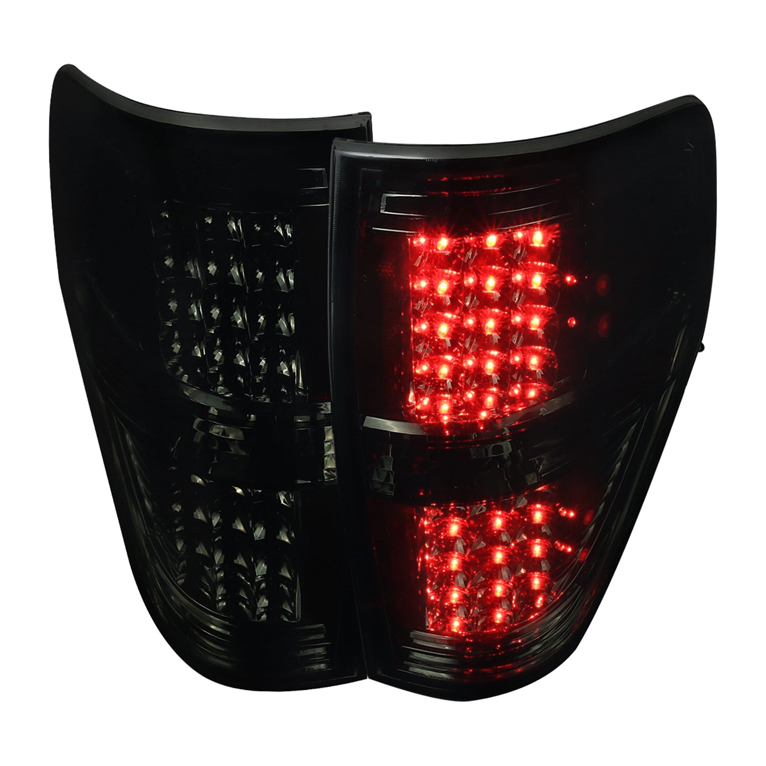 2009-2014 Ford F-150 LED Tail Lights - OZ Chrome Housing/Smoke Lens