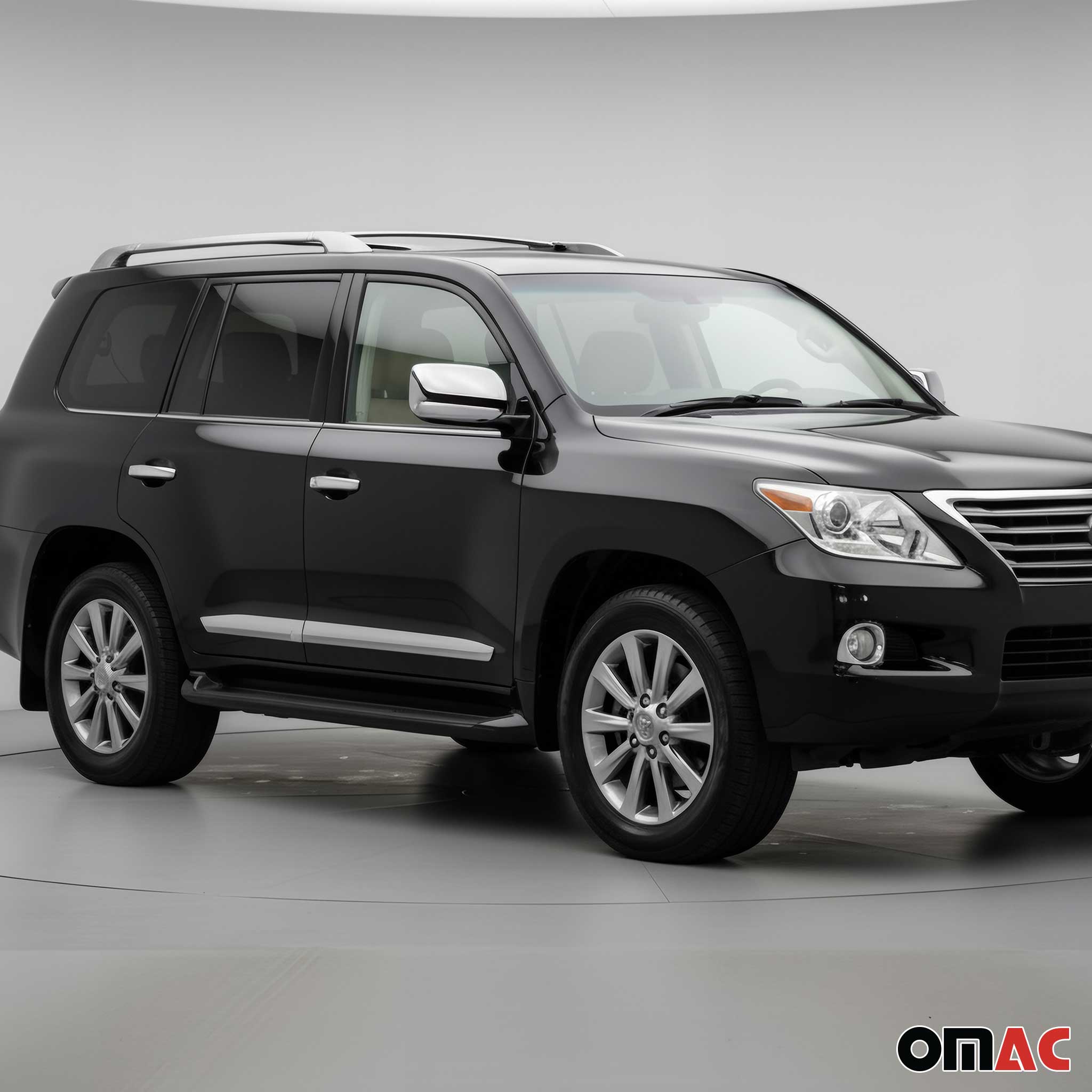 2008-2021 Toyota Land Cruiser W/O Signal Side Mirror Cover Caps Stainless Steel