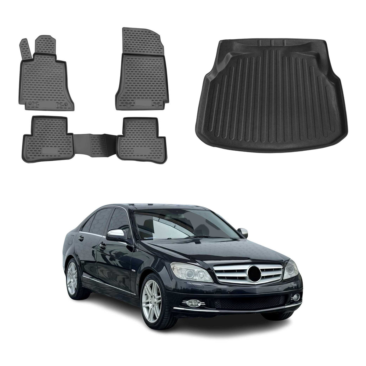 OMAC Floor Mats & Cargo Liners for Mercedes C Class Sedan W204 2008-2014