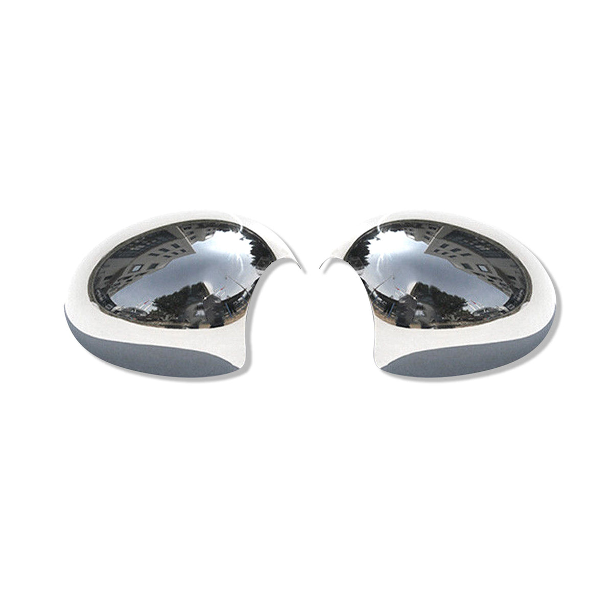 2008-2014 Mini Cooper Clubman R55 Side Mirror Cover Caps Stainless Steel Silver 2 Pcs