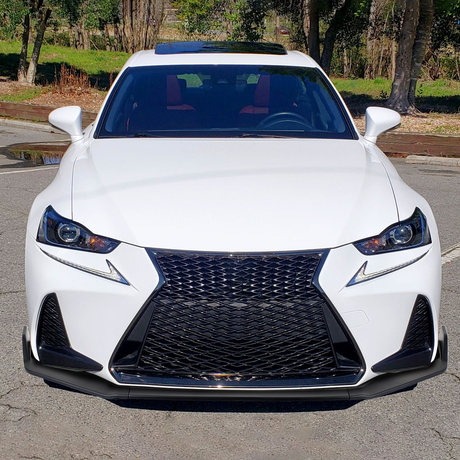 2017-2020 Lexus IS200t/IS300/IS350 Matte Black Front Bumper Lip Splitter Kit