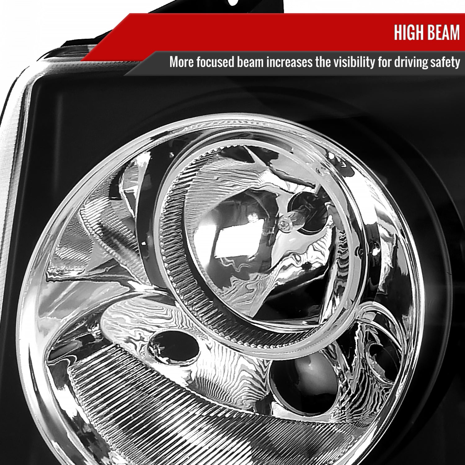 2005-2010 Chrysler 300 Base/LX/Touring Projector Headlights Matte Black/Clear