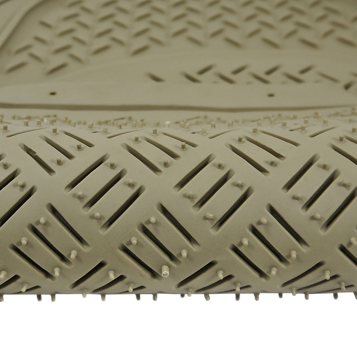 Universal fit Rubber Car Floor Mats Liner All Weather 3Pcs Beige