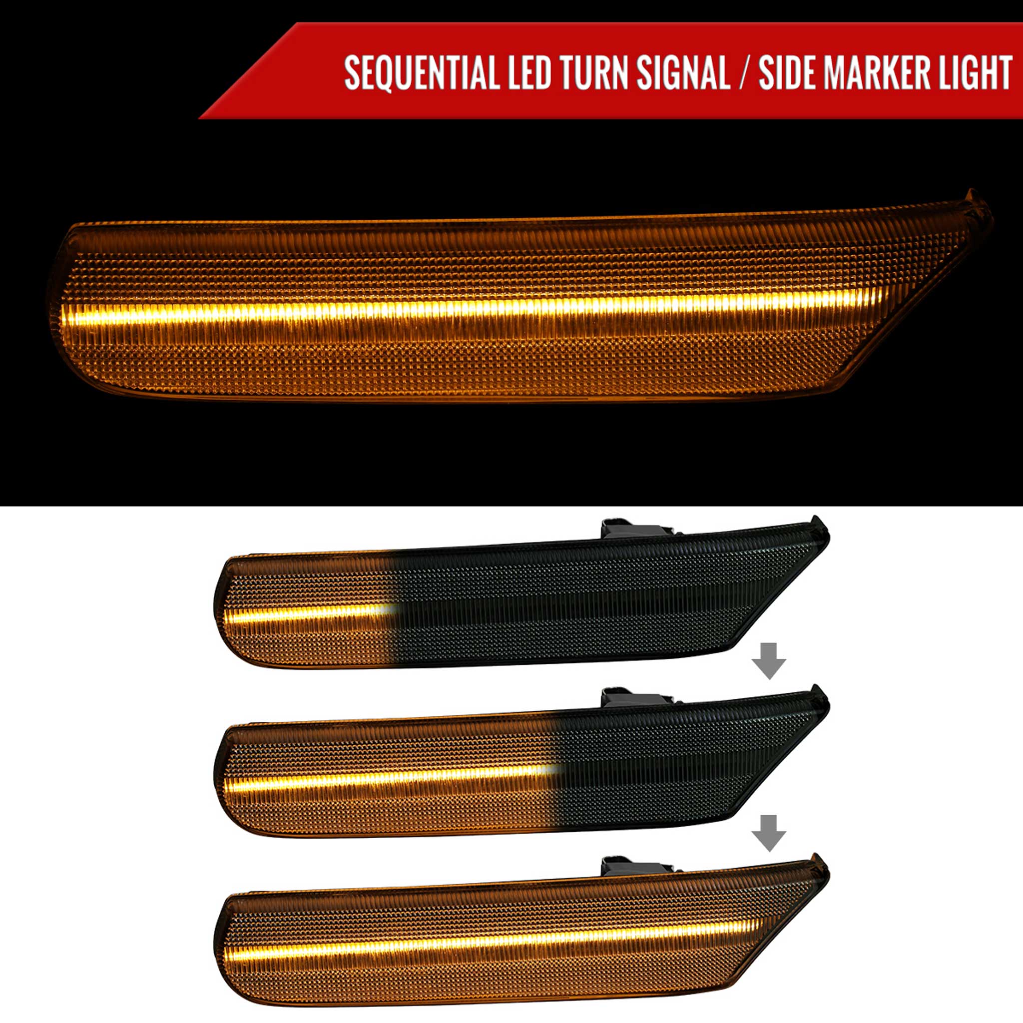 For Porsche 911 986/996 1997-2006 LED Turn Signal Light Smoke With Sequential
