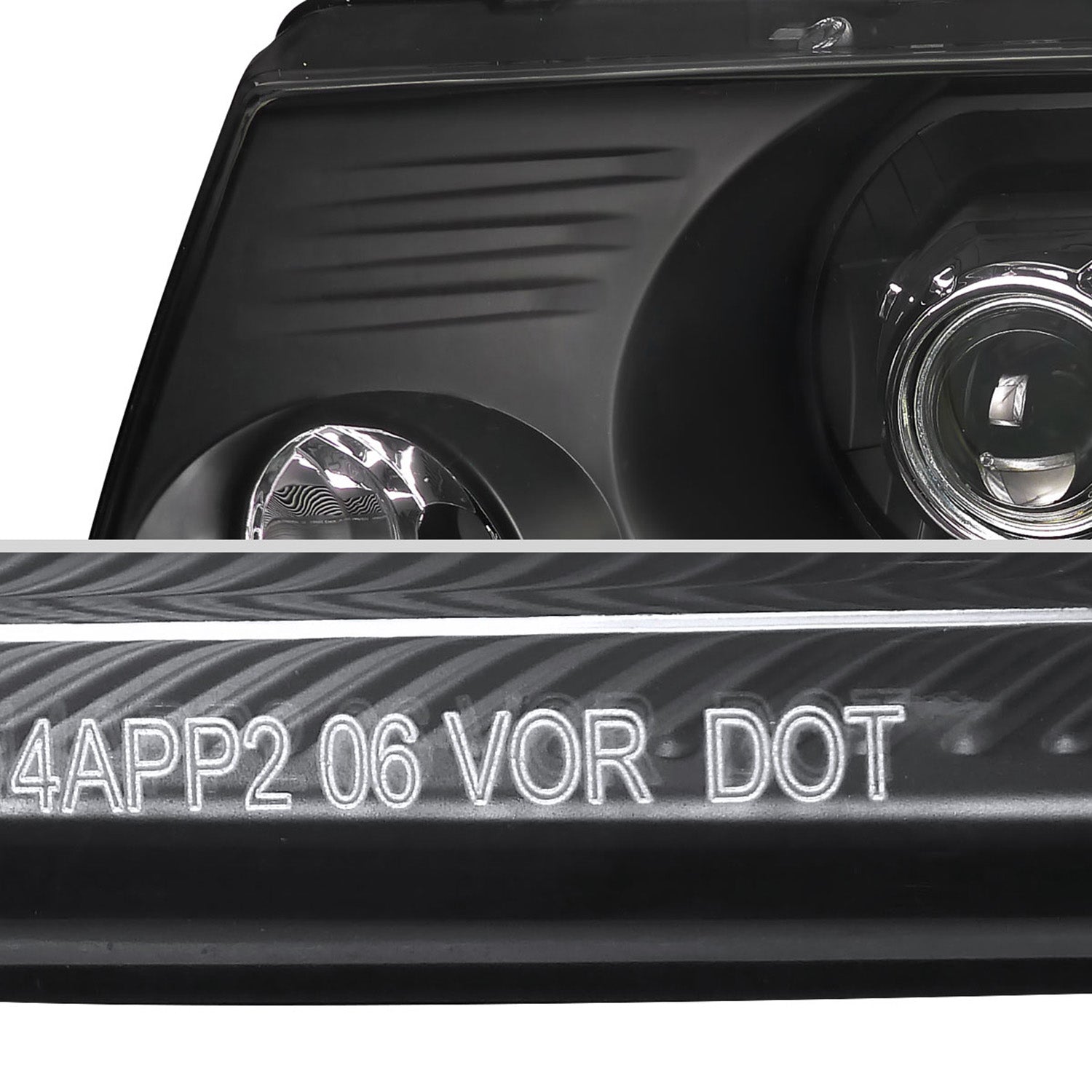 2004-2008 Ford F-150/ 06-2008 Lincoln Mark LT Headlights Amber Reflectors Black