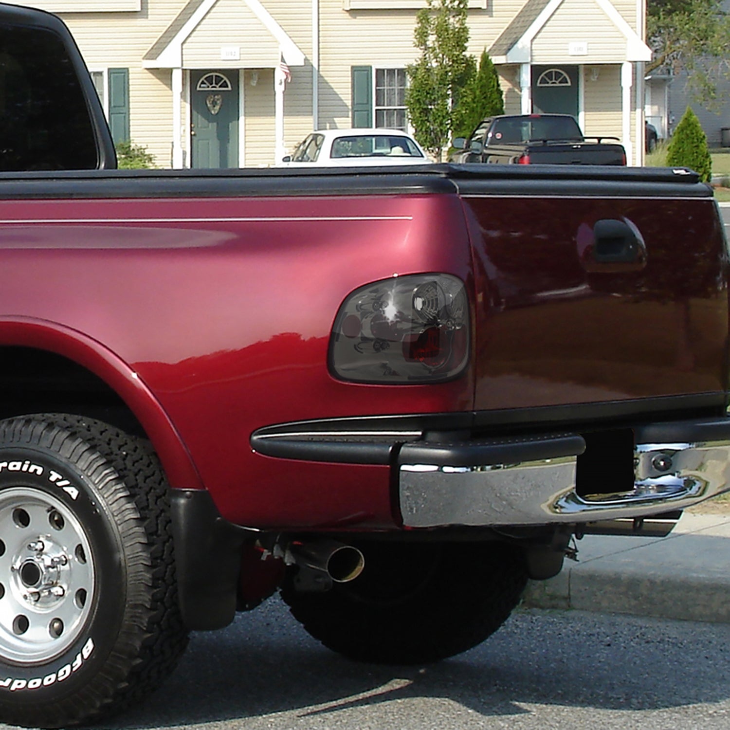 1997-2004 Ford F-150 Flareside Tail Lights Chrome Housing/Smoke Lens