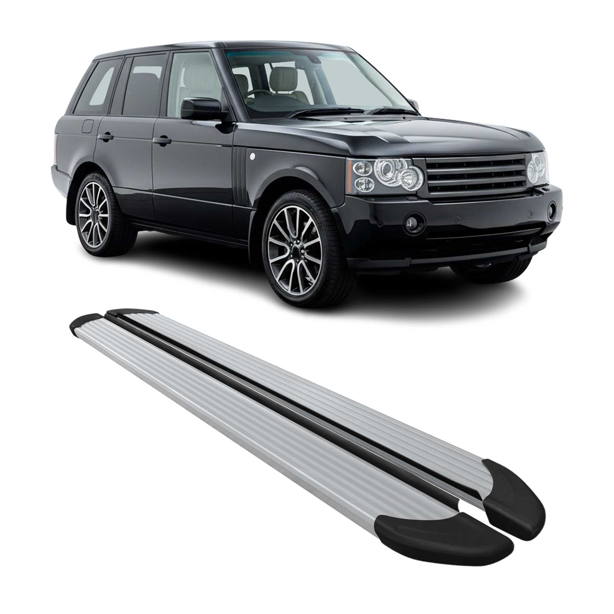 2003-2012 Land Rover Range Rover Running Boards Side Steps Silver