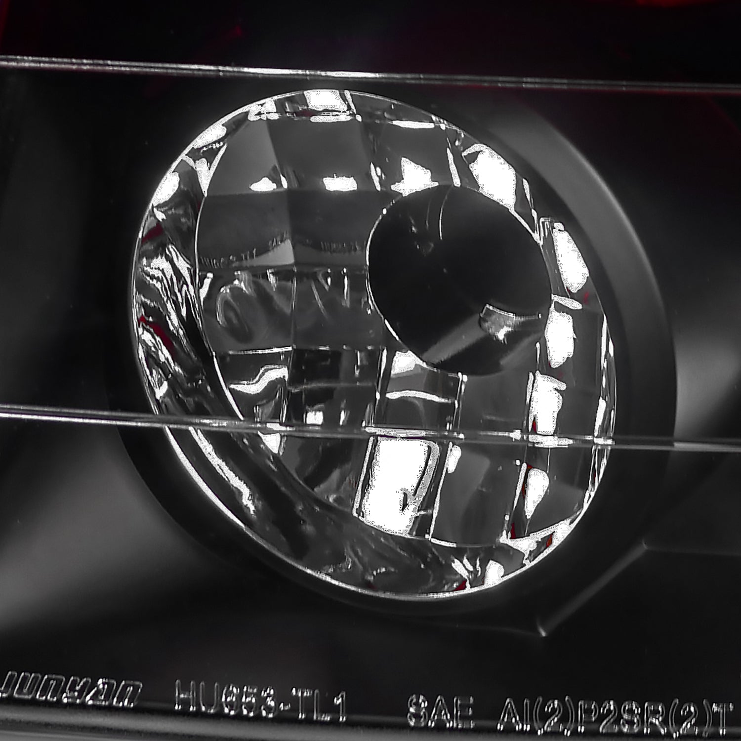 2006-2011 Honda Civic Sedan Tail Lights Matte Black Housing/Red Clear Lens