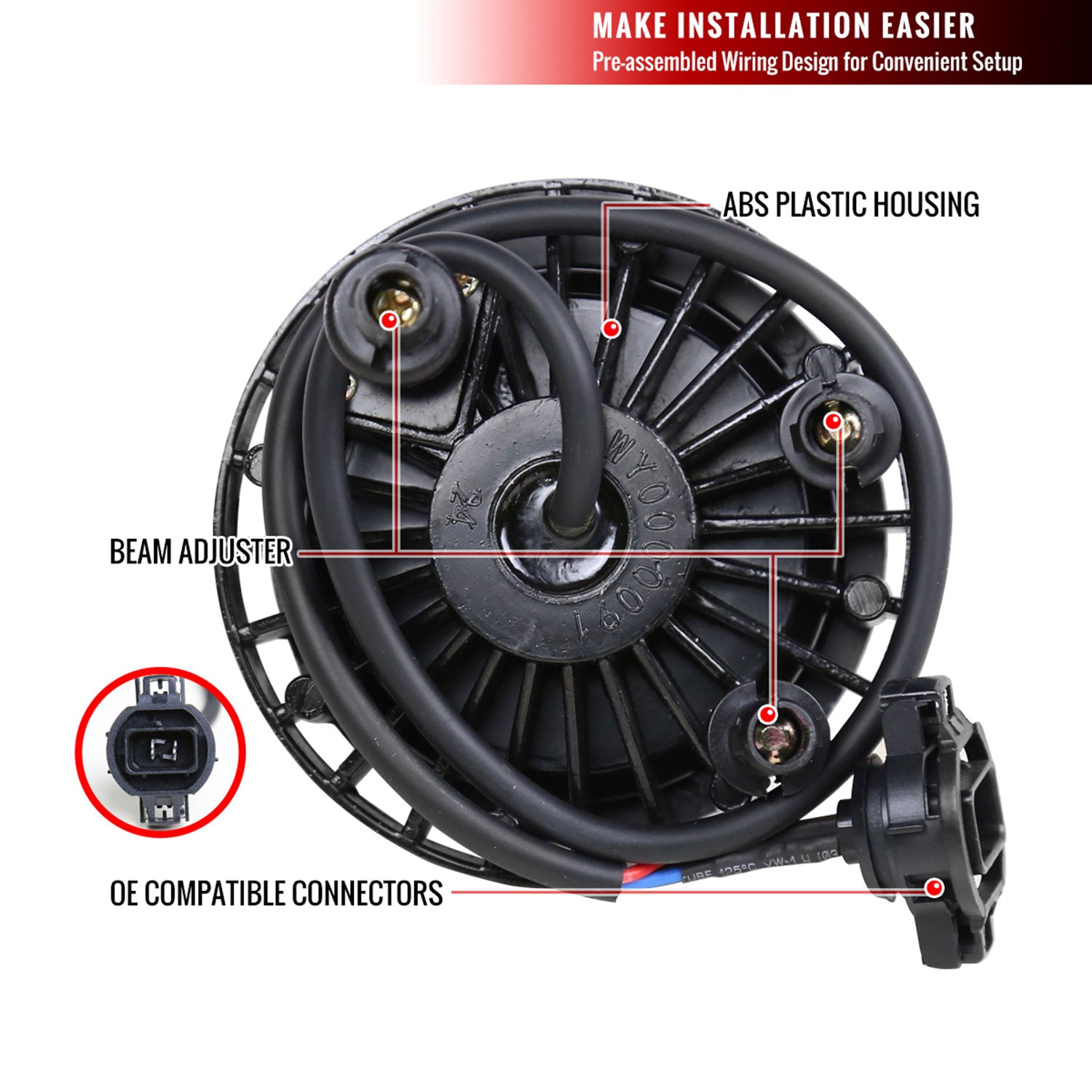 2011-2013 Toyota Highlander 6-LED Fog Lights Kit Chrome Housing/Clear Lens