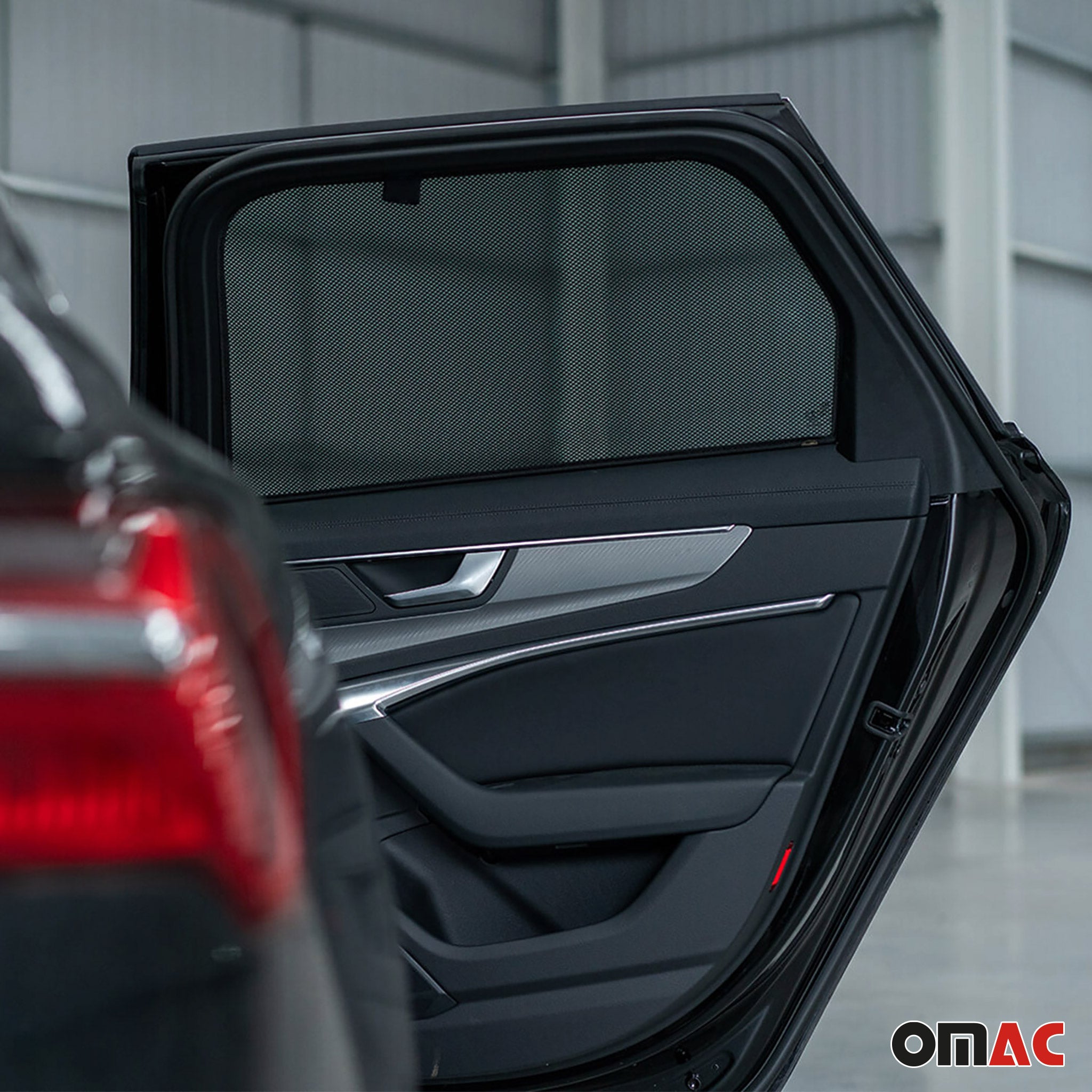 2007-2015 Audi Q7 4L   Side Rear Window Curtain Mesh Black 2Pcs