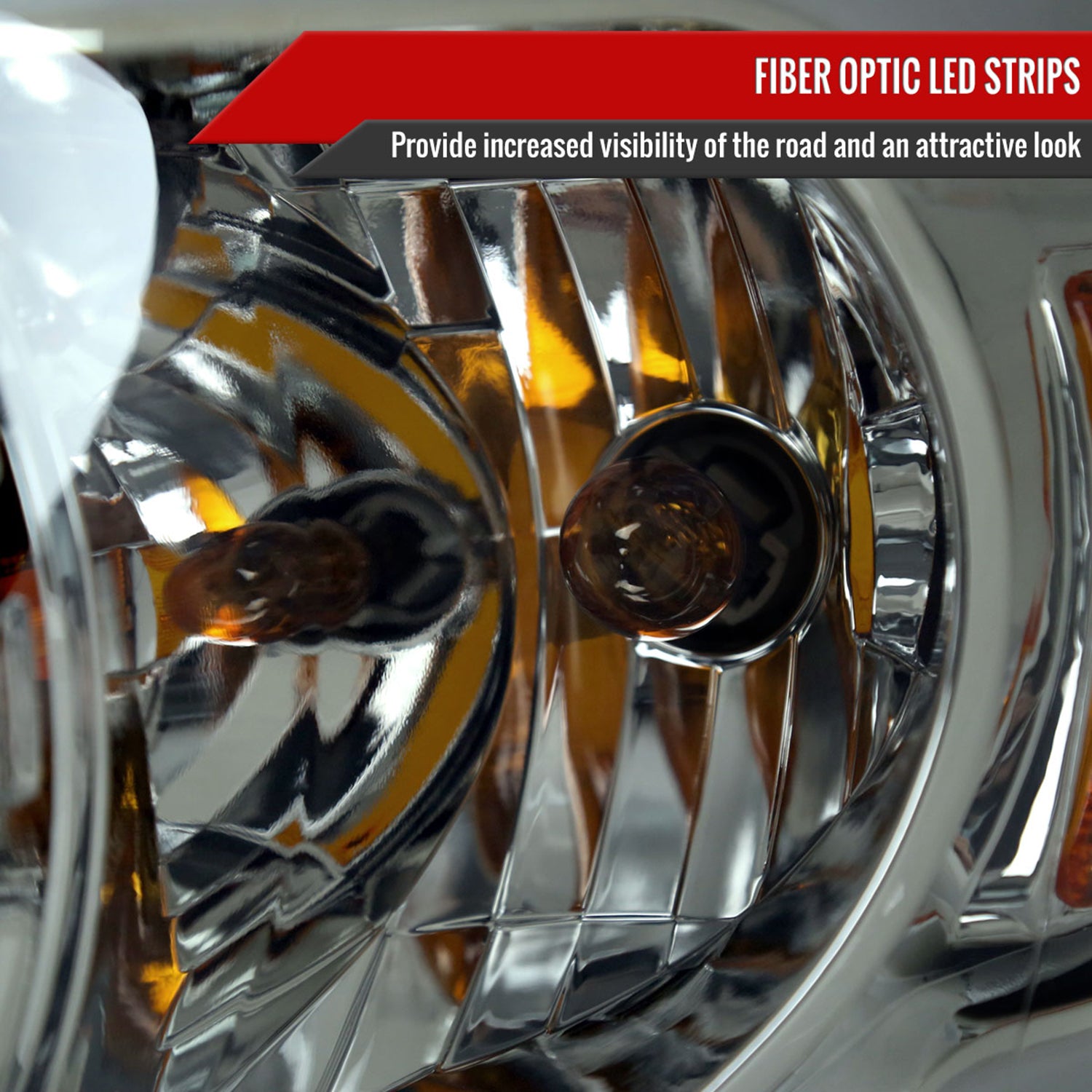 2006-2008 Dodge RAM 1500/ RAM 2500 3500 LED Headlights Amber Reflector & Smoke