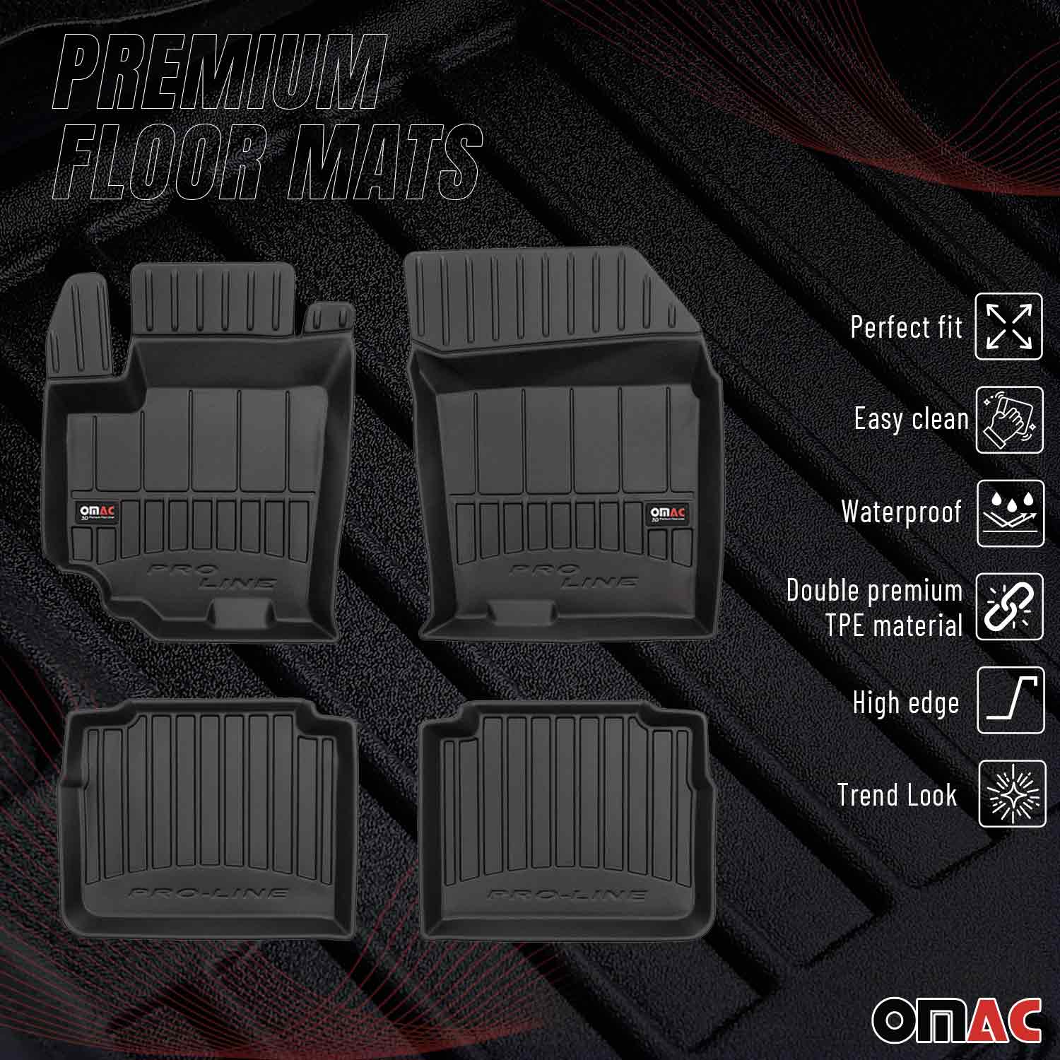2014-2021 Suzuki SX4 S-Cross Premium Floor Mats Liners Full Set All Weather Heavy Duty