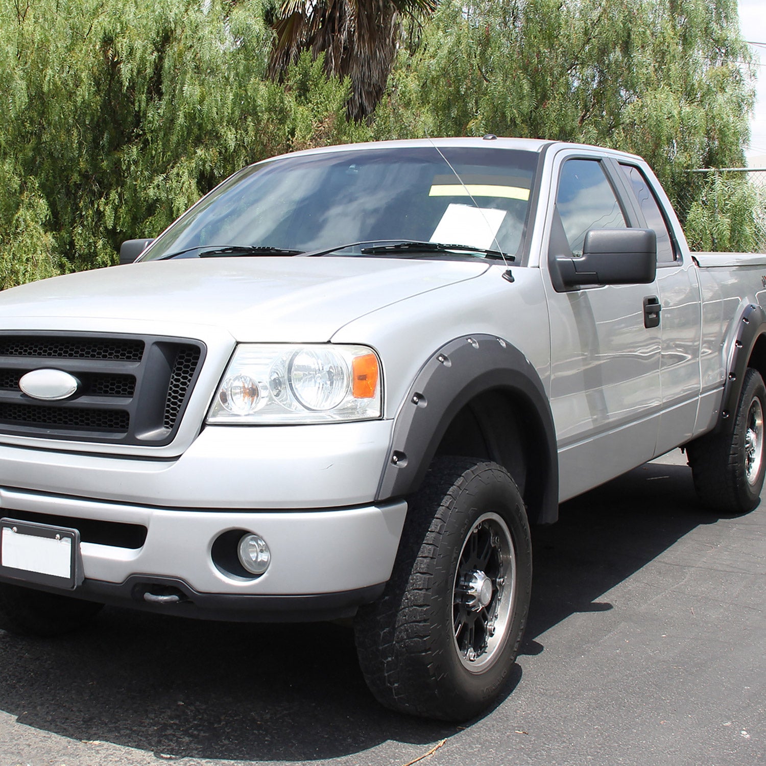 2004-2006 Ford F-150 Black Manual Adjustable Side Mirror - Driver Side Only