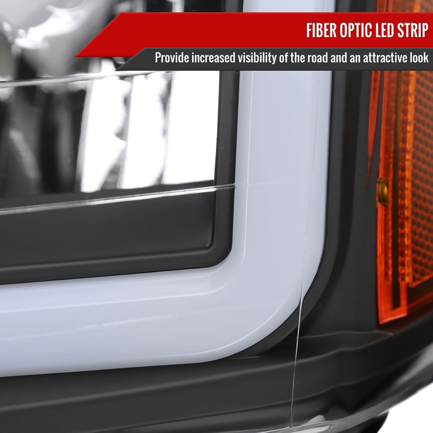 2004-2015 Nissan Titan / 2004-2007 Armada LED Bar Factory Headlights Matt Black