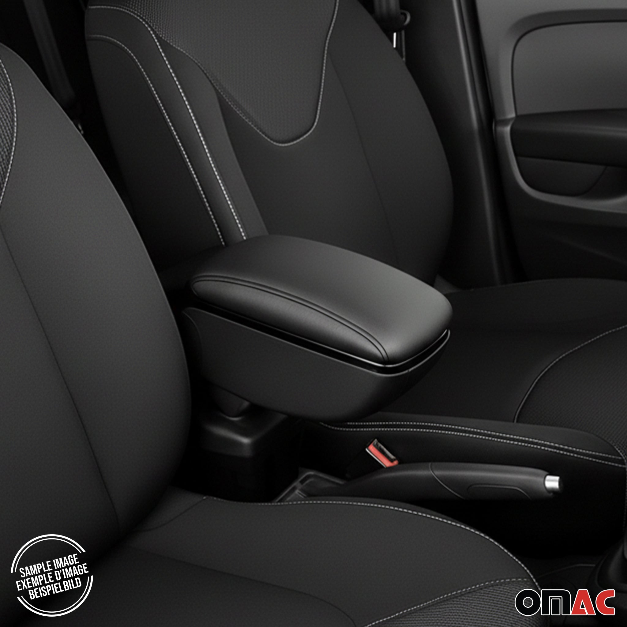 2014-2020 Fiat 500L Black Center Console Armrest Black Sliding 1Pc