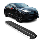 2018-2022 Toyota C-HR Running Boards Side Steps Silver & Black