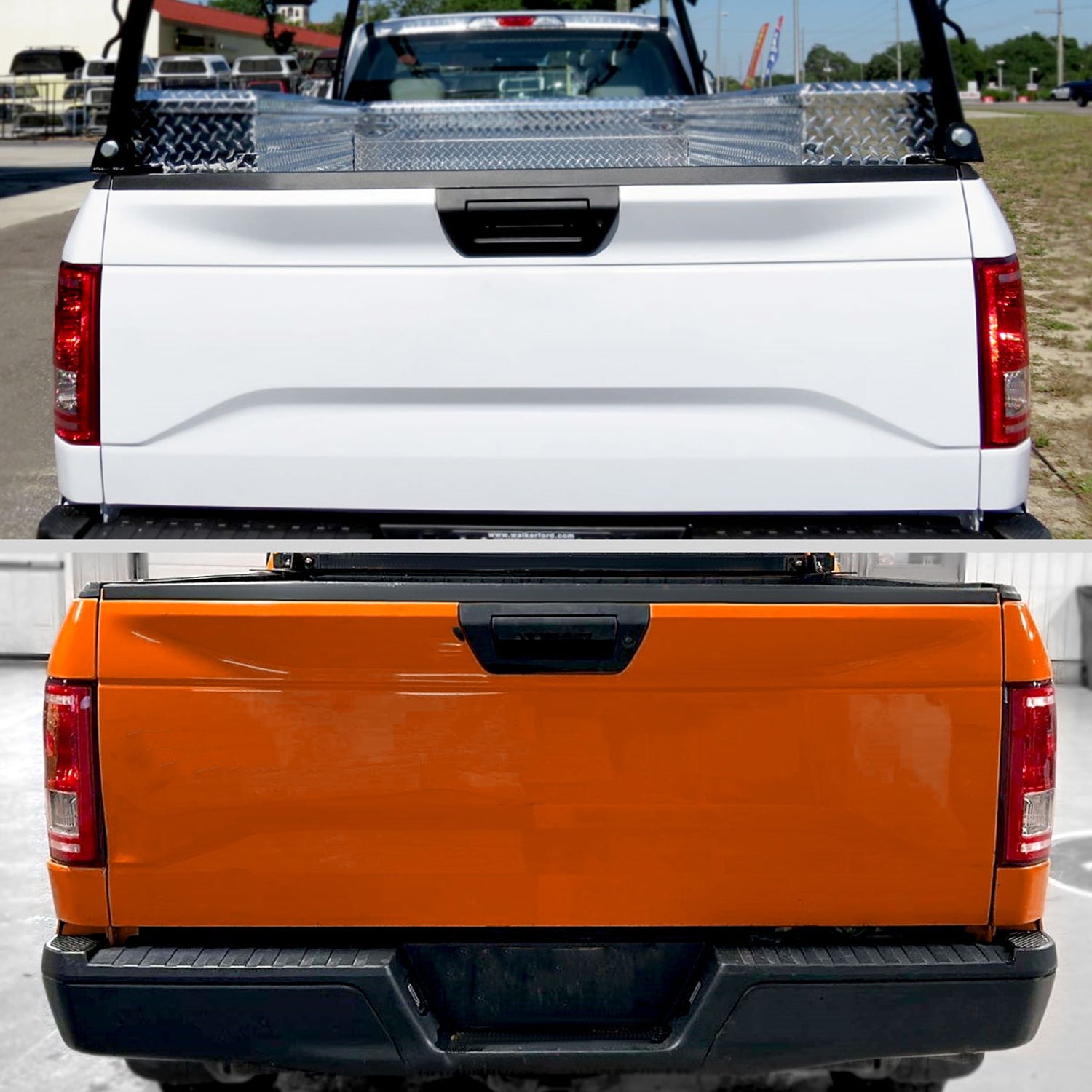 2015-2017 Ford F-150 Factory Replacement Tail Light Assembly Chrome/Red Clear