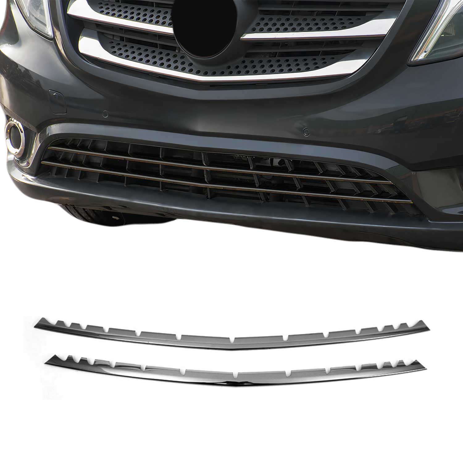 2016-2024 Mercedes Metris Front Bumper Trim Molding Stainless Steel Dark