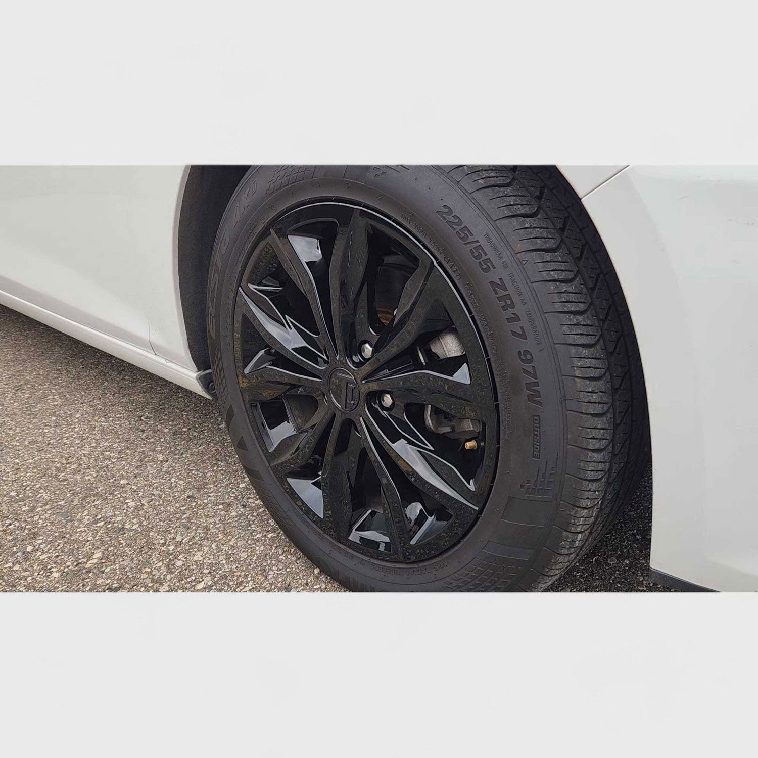 2019-2024 Chevrolet Malibu Wheel Cover Hubcaps Set Gloss Black 8Pcs ABS Plastic