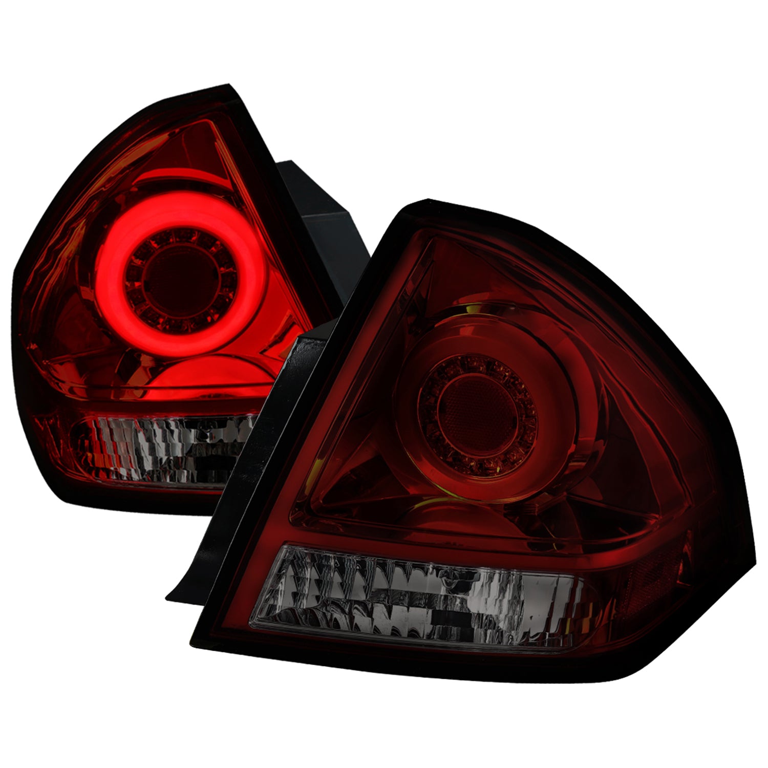 2006-2013 Chevy Impala/ 14-2016 Impala Limited LED Tail Lights Chrome/Red Smoke
