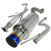 1996-2000 Honda Civic Hatchback T-304 Steel N1 Catback Exhaust Burnt Tip
