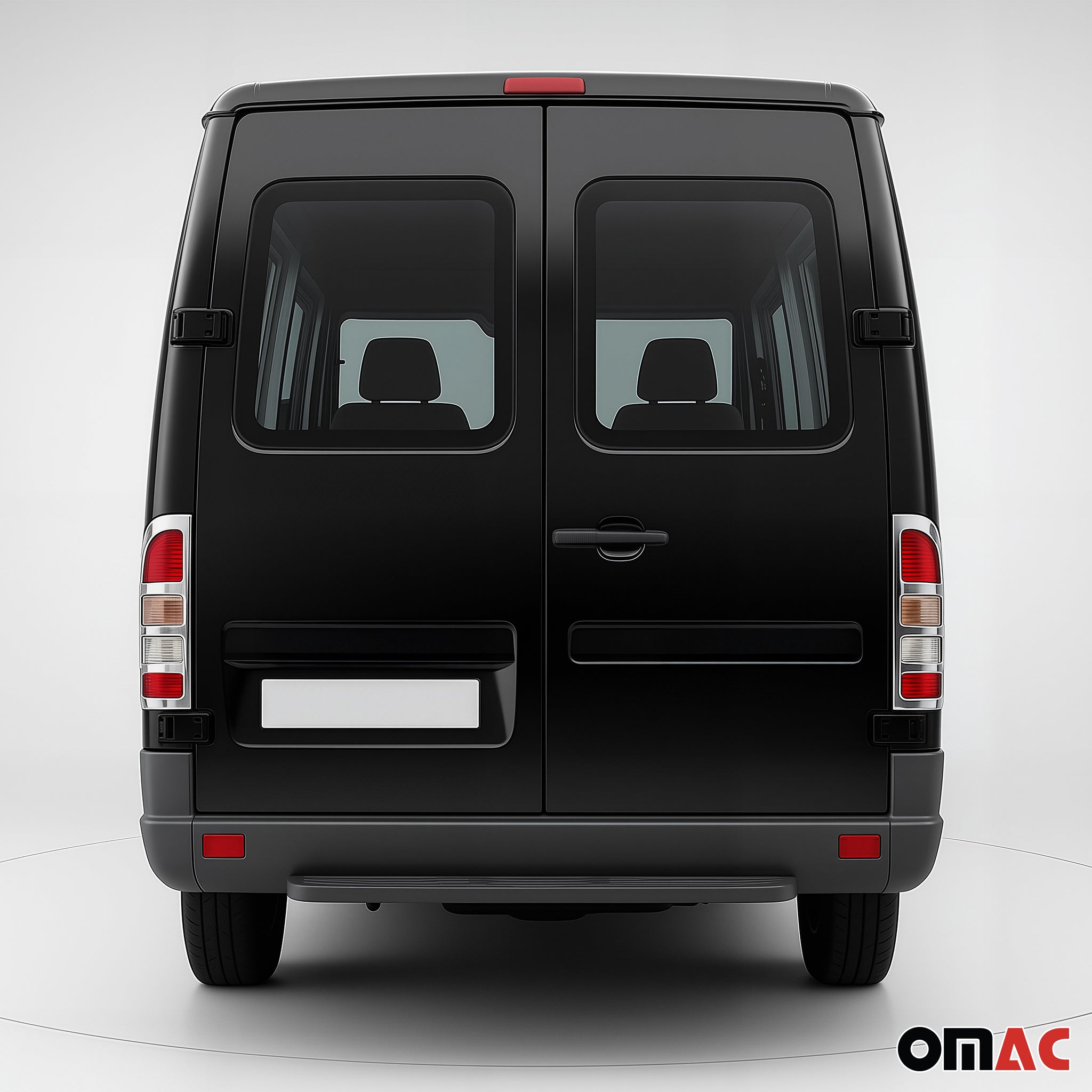 2003-2006 Dodge Sprinter Trunk Tail Light Trim Frame Stainless Steel Silver 2 Pcs