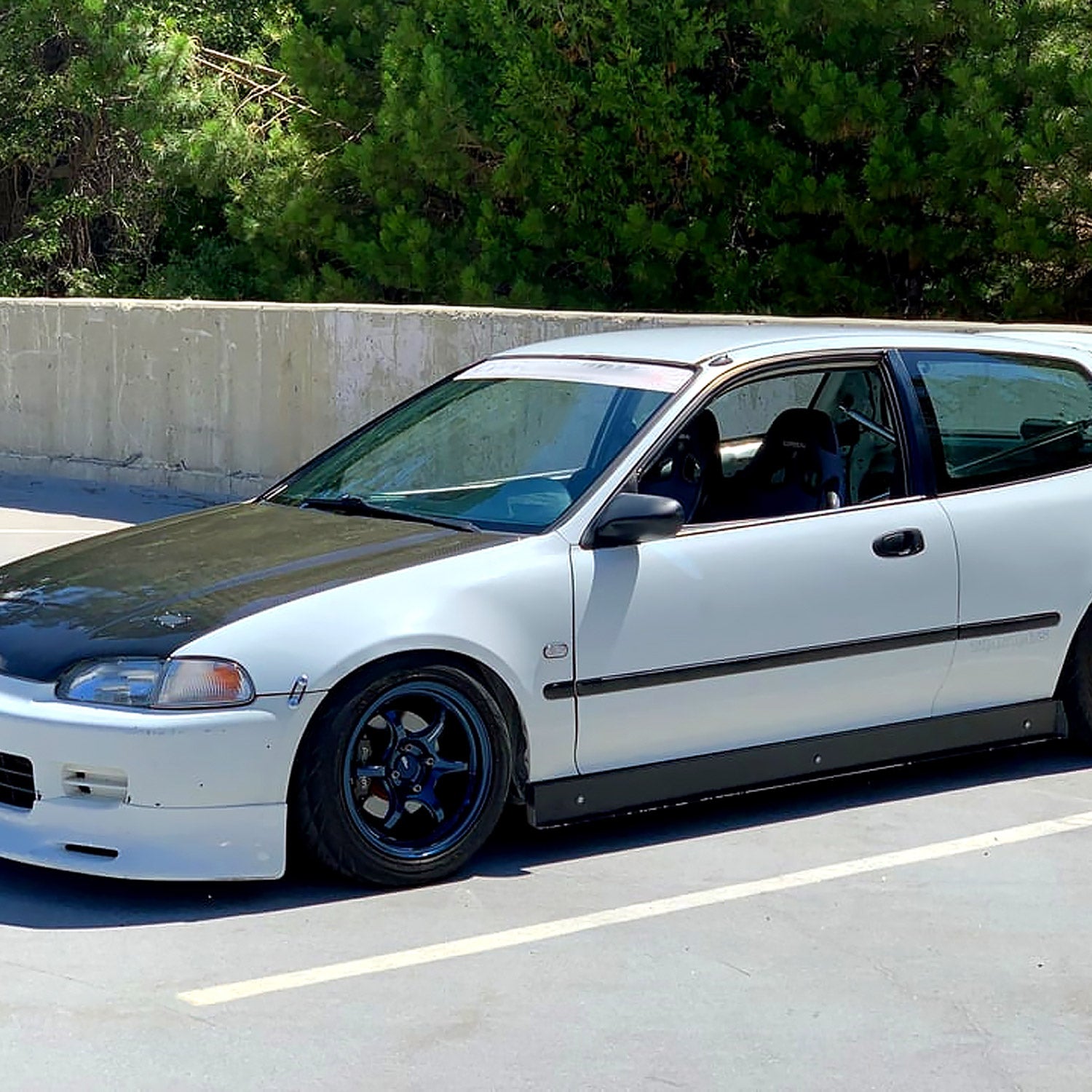 1992-1995 Honda Civic Coupe/Hatchback Black Power Spoon Sport Mirrors