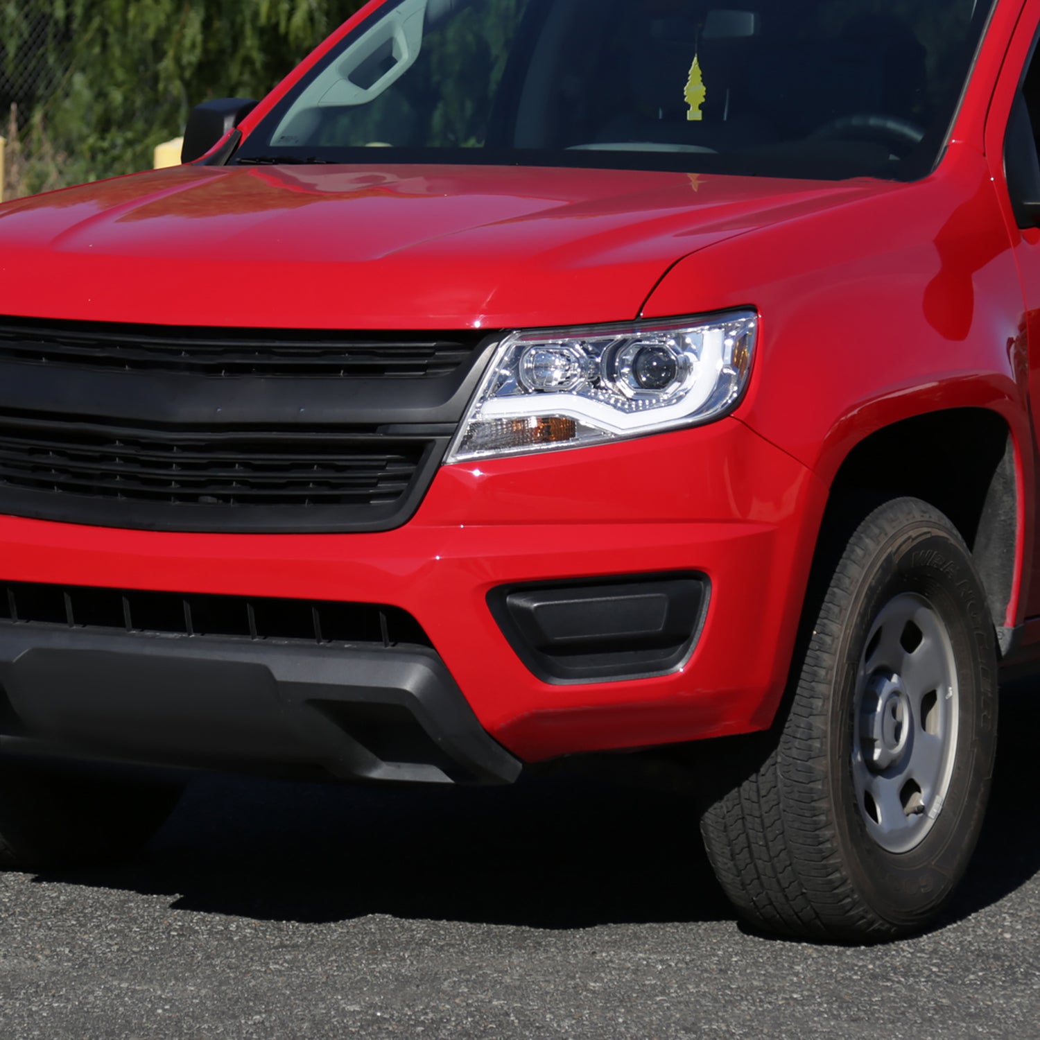 2015-2021 Chevy Colorado LED Bar Projector Headlights Chrome/Clear Lens