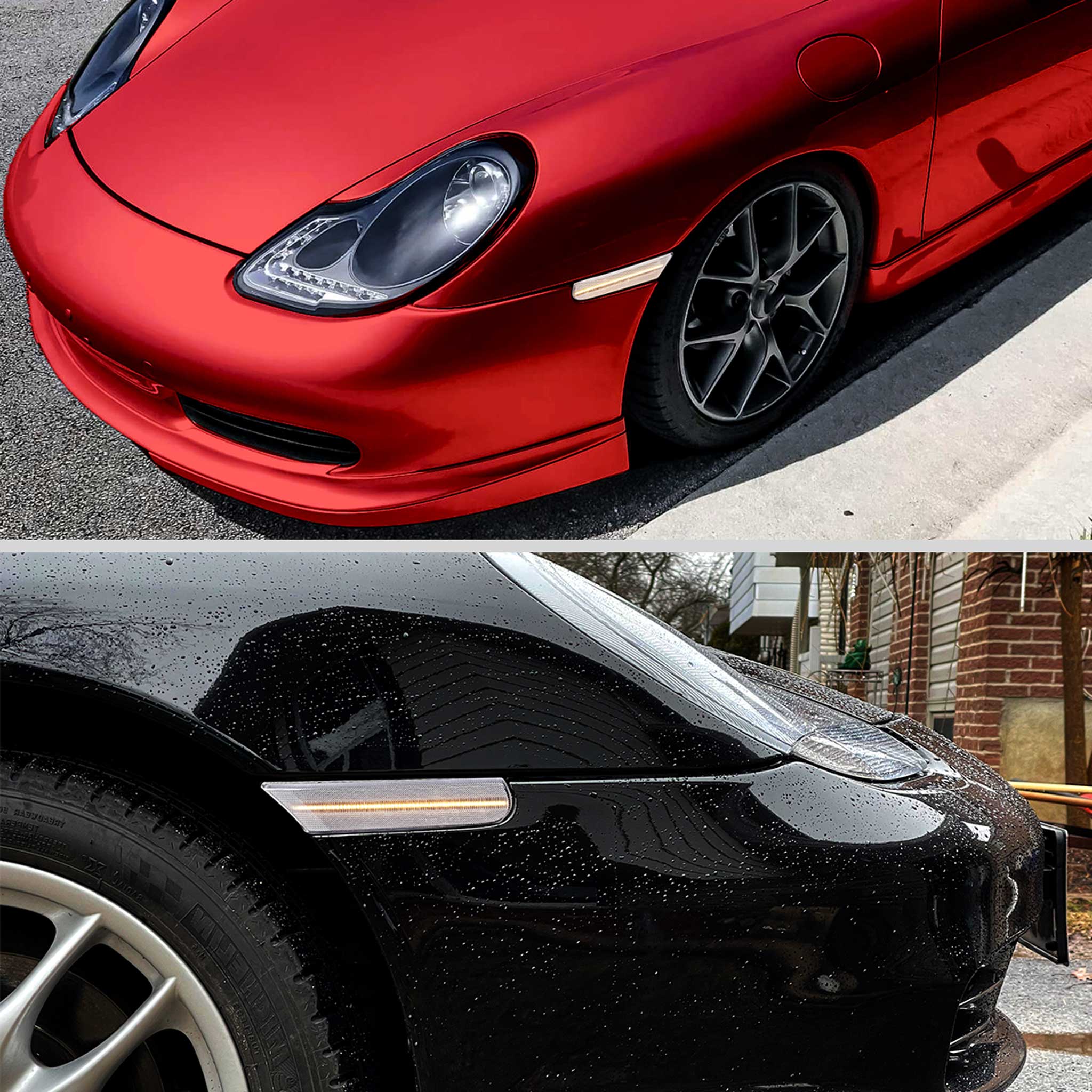 For Porsche 911 986/996 1997-2006 LED Turn Signal Light Clear Lens Sequential