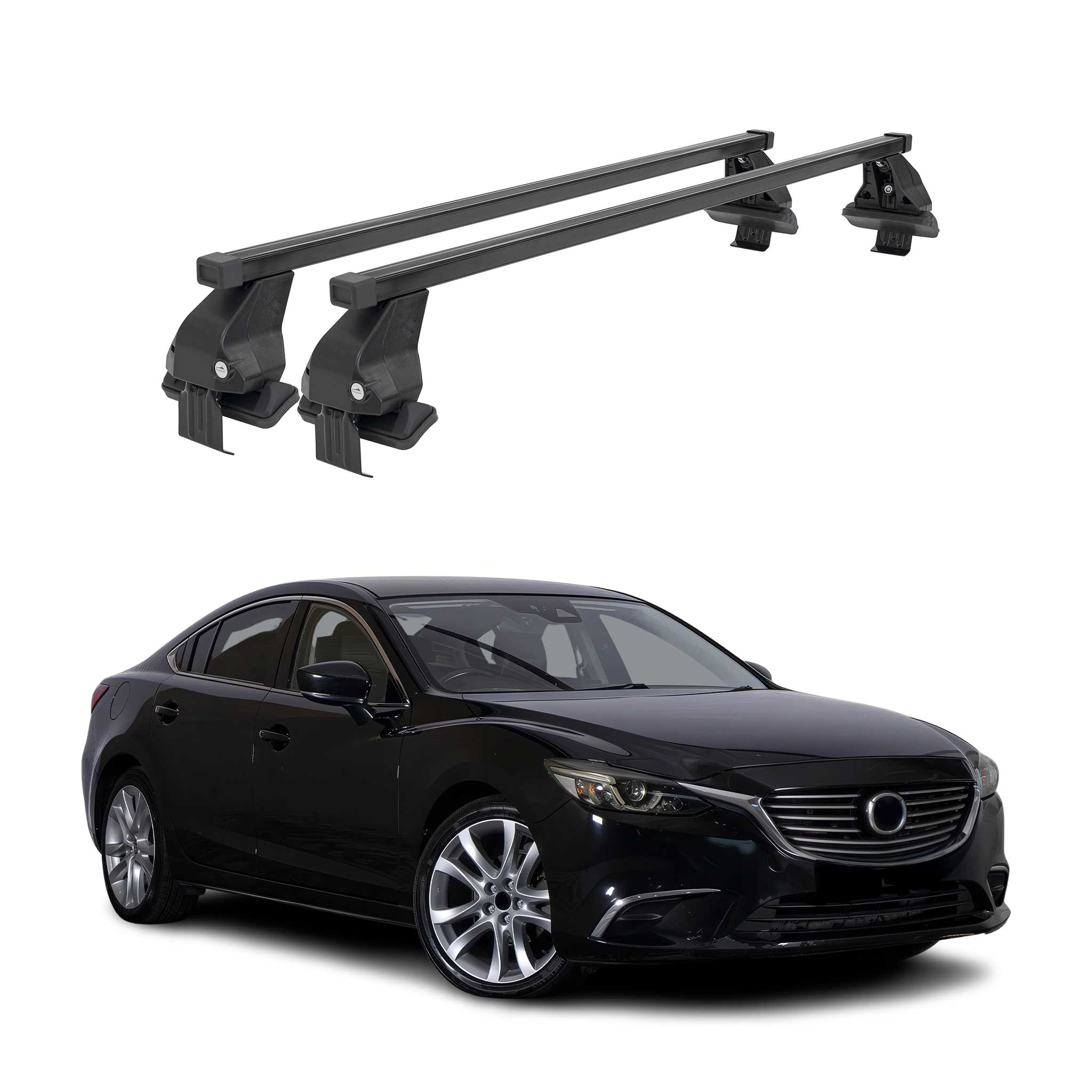 2014-2017 Mazda 6 Roof Rack Cross Bars Black