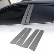 2011-2016 Mini Countryman R60 Window B Pillar Posts Door Trim Stainless Steel Dark 4x