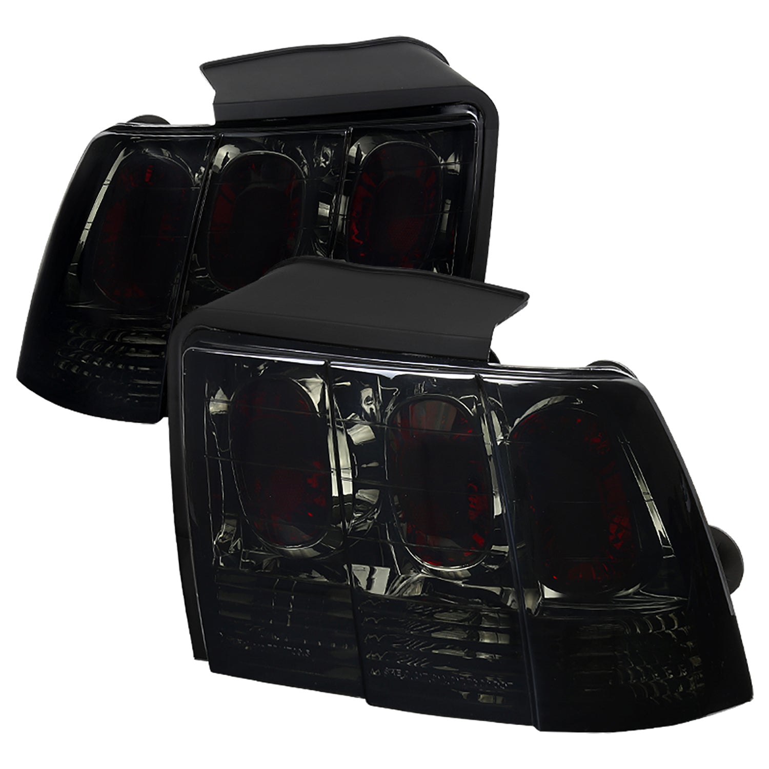 1999-2004 Ford Mustang Tail Lights Chrome Housing/Smoke Lens
