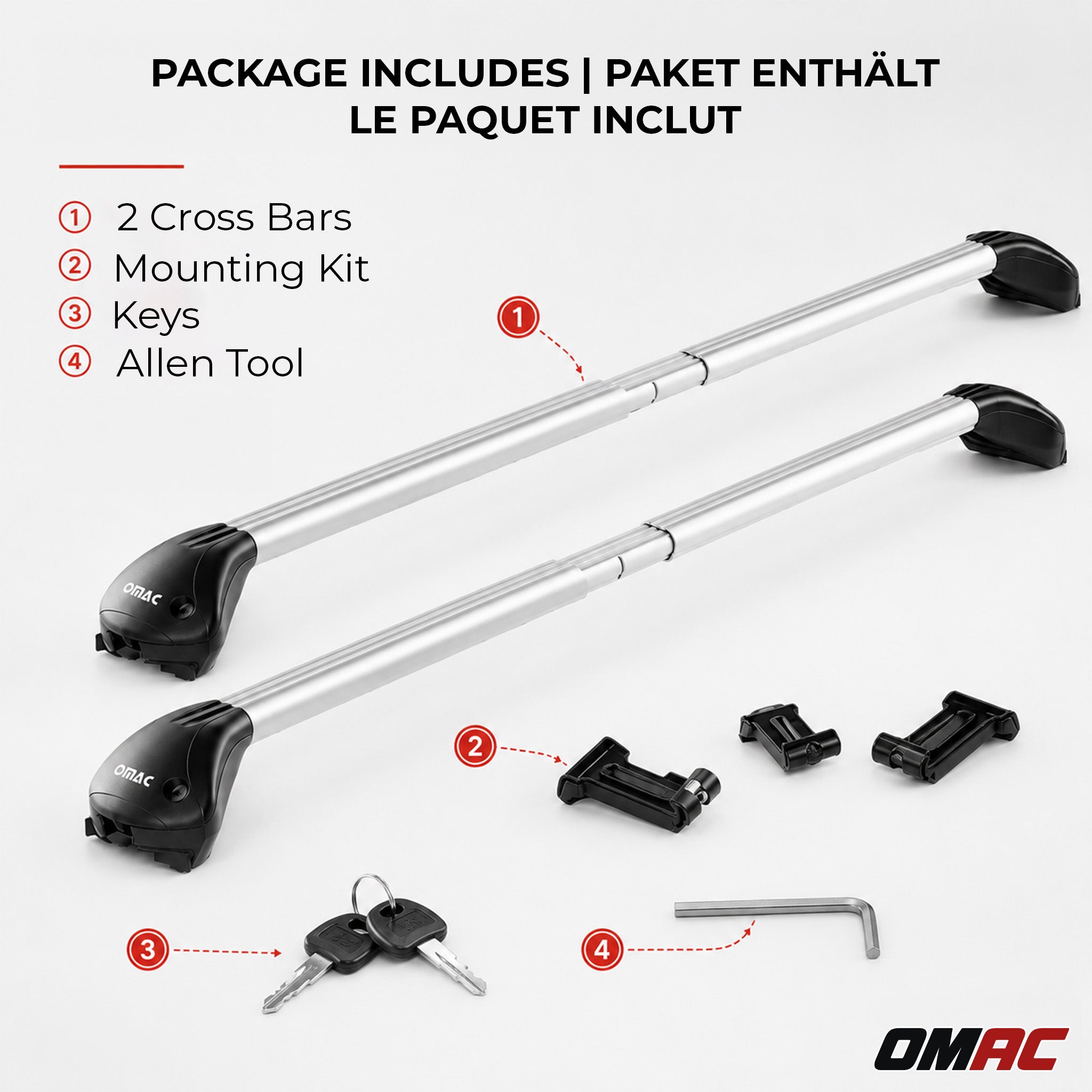 2020-2025 Hyundai Palisade Roof Rack Cross Bars Black Luggage Carrier 2 Pcs