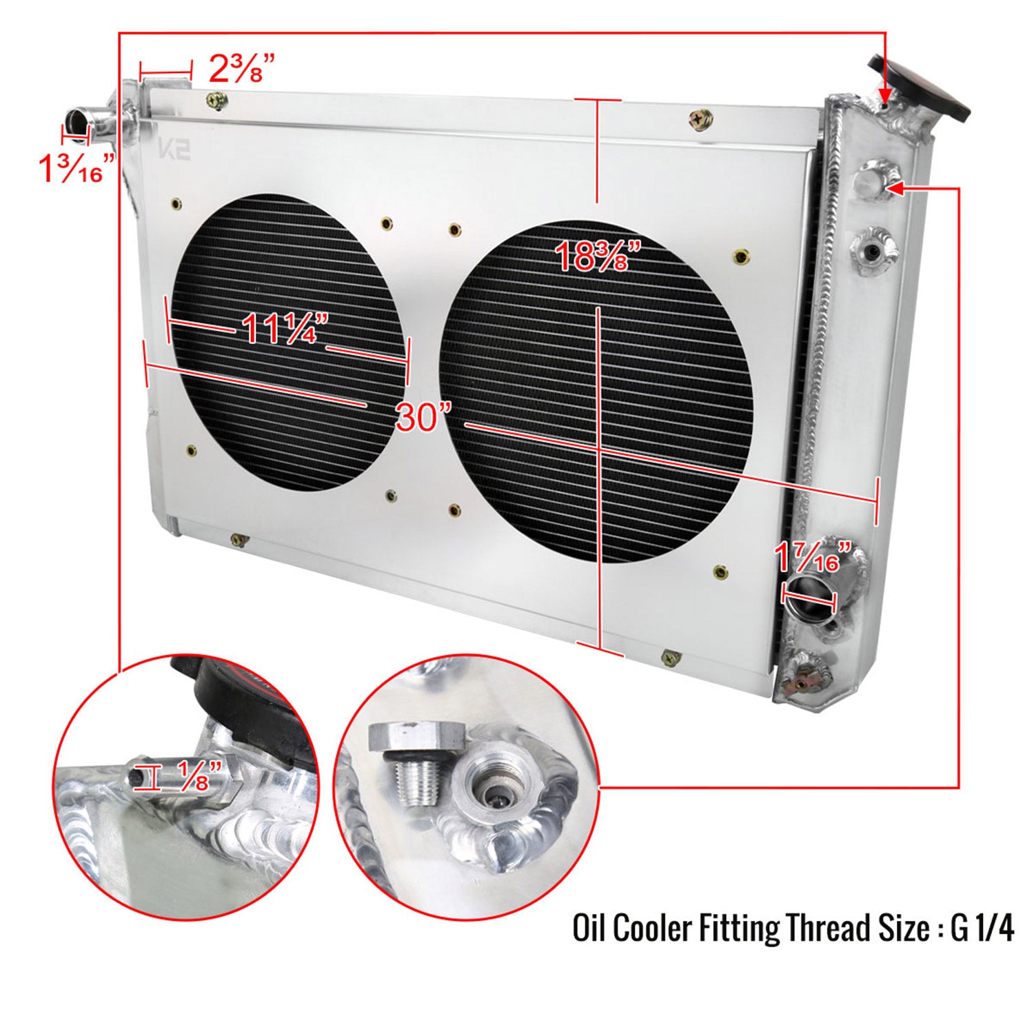 1982-1992 Chevy Camaro/Pontiac Firebird 3 Row Radiator Dual Fan Shroud